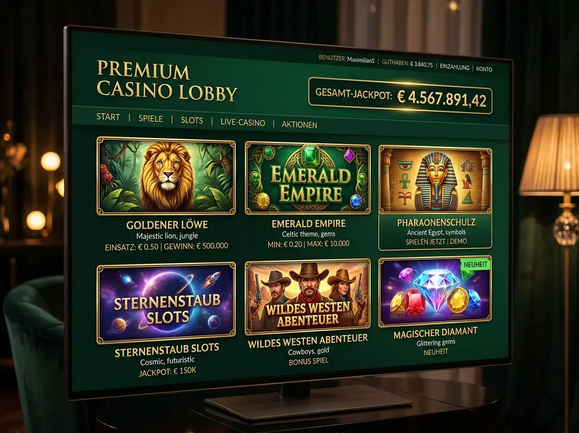 Startseite von Dendera mit Spielen und Aktionen